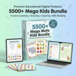 mega kids bundle printable, 5500 mega kids bundle drawing worksheets, mega kids bundle coloring and tracing sheets